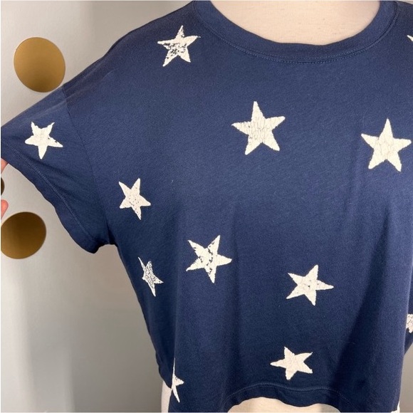 NWT Splendid Liberty Star Cropped Tee - Picture 4 of 10